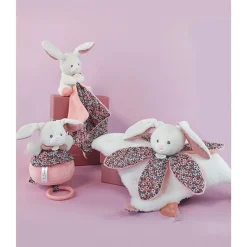 Peluche musicale boh'aime lapin rose
