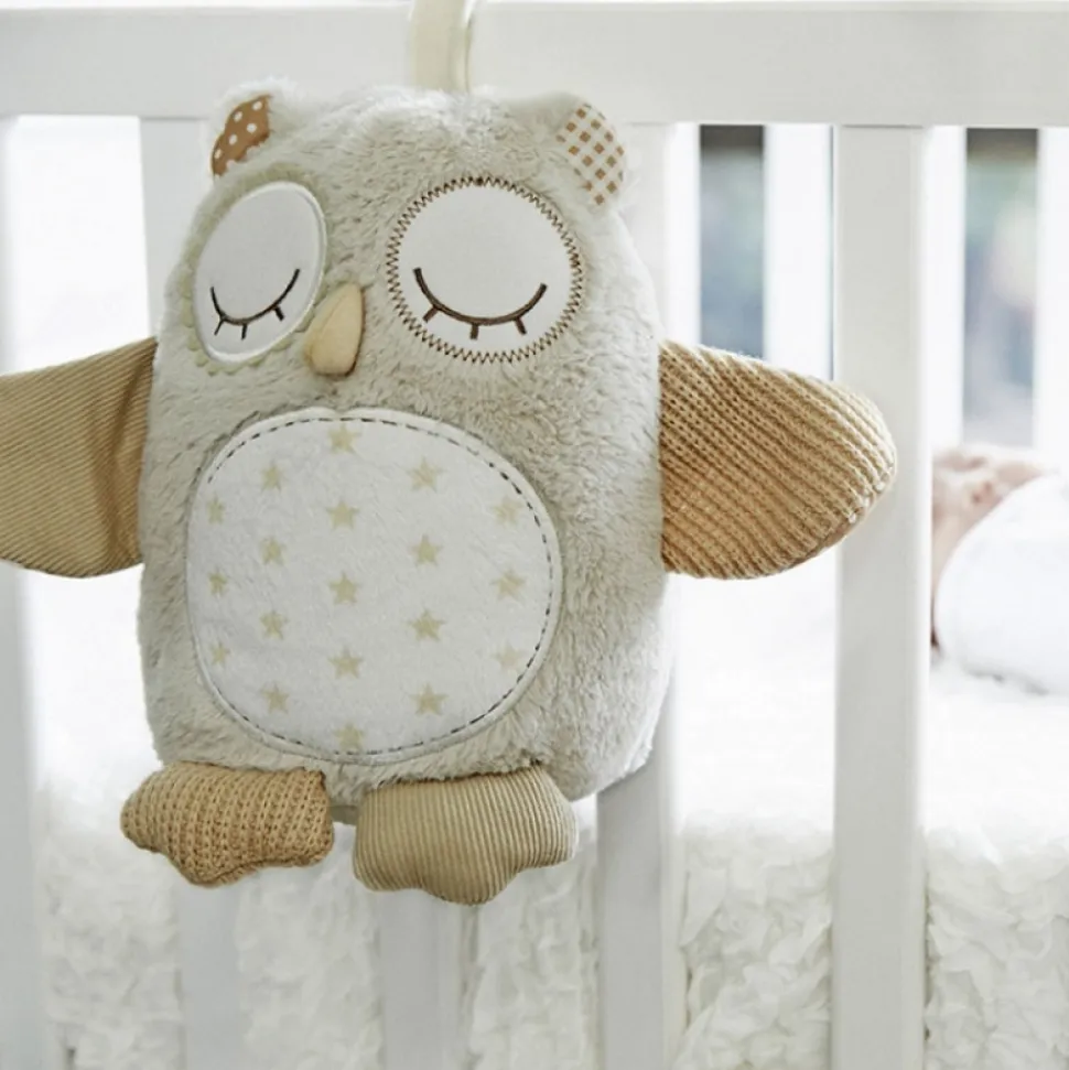 Peluche musicale bruit blanc avec détecteur de pleurs hibou