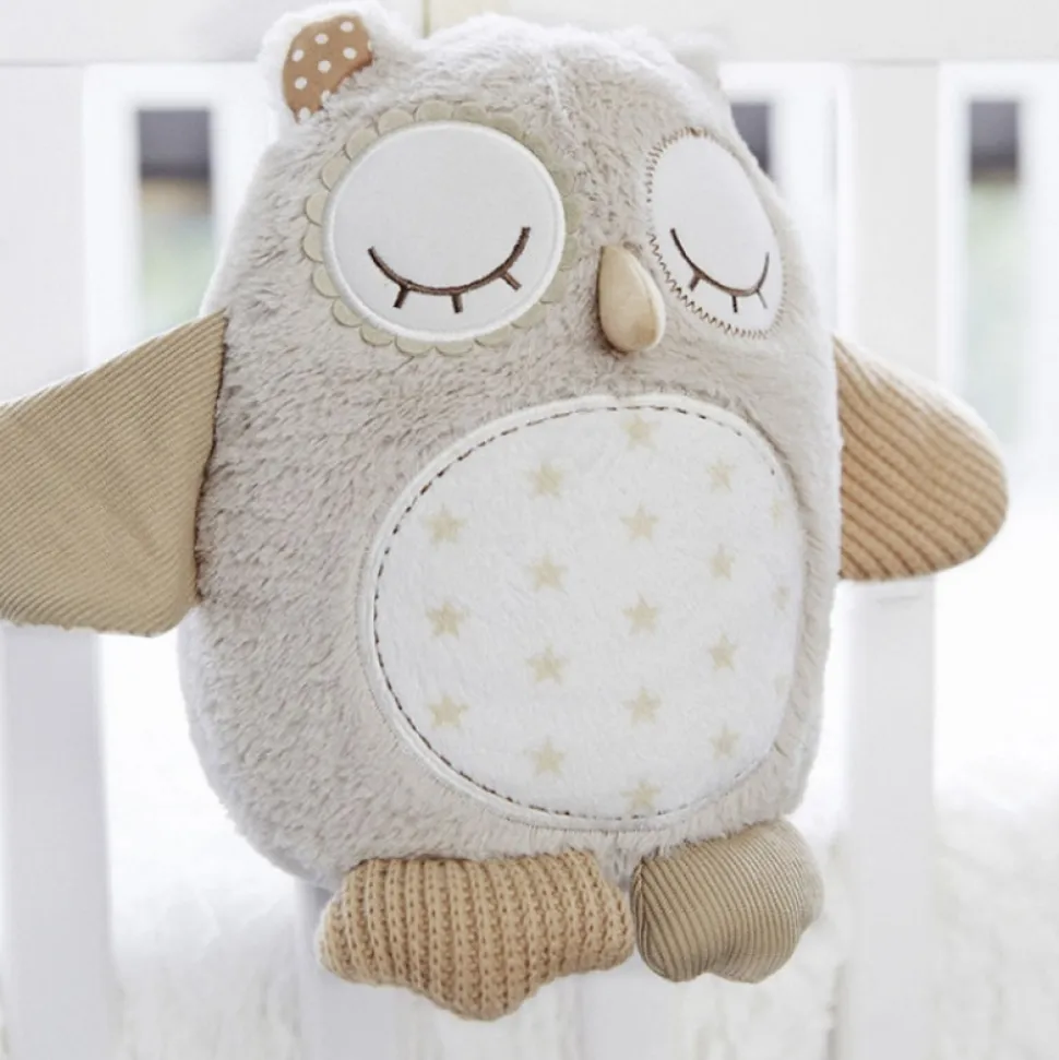 Peluche musicale bruit blanc avec détecteur de pleurs hibou