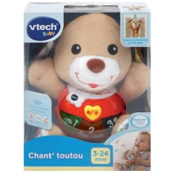 Peluche musicale chant'toutou brun