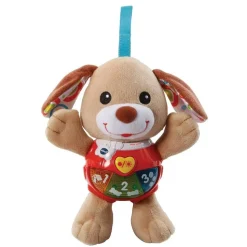 Peluche musicale chant'toutou brun