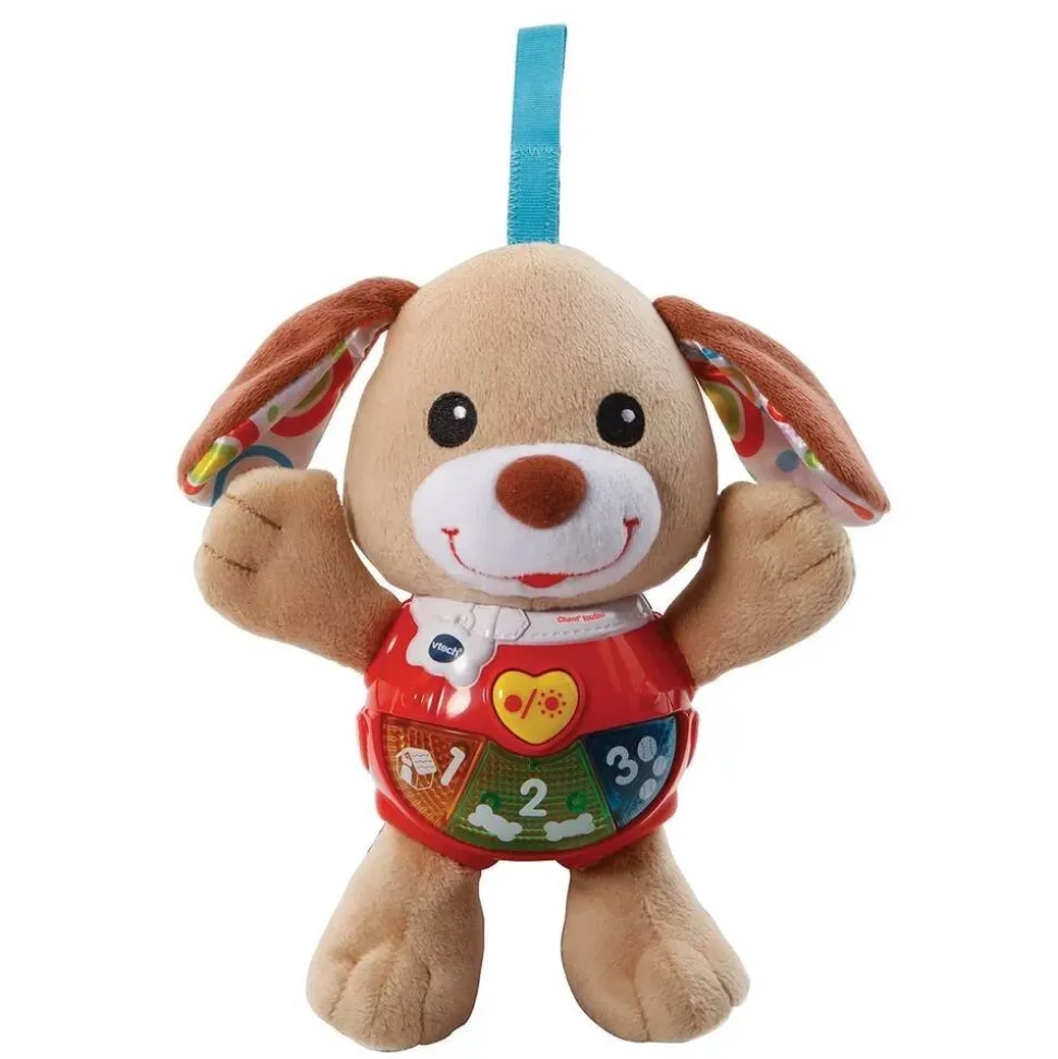 Peluche musicale chant'toutou brun