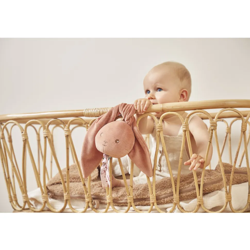 Peluche musicale nomade lapin terracotta