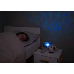 Peluche musicale à projection lumineuse pingouin tranquille