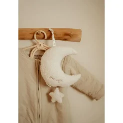 Peluche musicale à suspendre lune et étoile - newborn