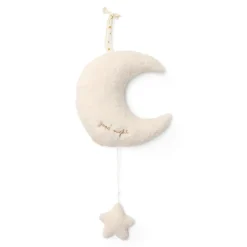 Peluche musicale à suspendre lune et étoile - newborn
