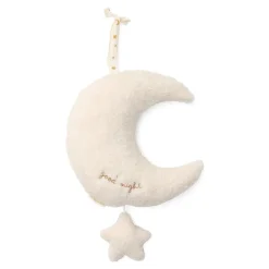 Peluche musicale à suspendre lune et étoile - newborn