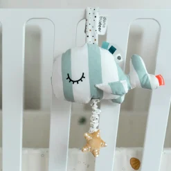 Peluche musicale wally bleu