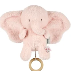 Peluche musical fanfan éléphant velours rose