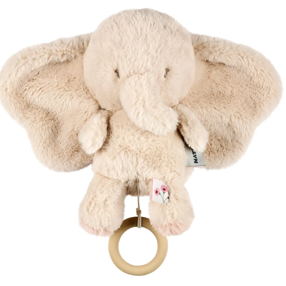 Peluche musical fanfan éléphant velours