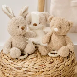 Peluche musical teddy bouclette ours caramel