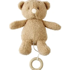 Peluche musical teddy bouclette ours caramel
