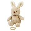 Peluche musical teddy bouclette lapin beige