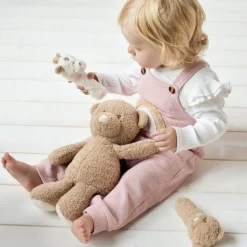 Peluche ours bouclette 30cm caramel teddy bouclette
