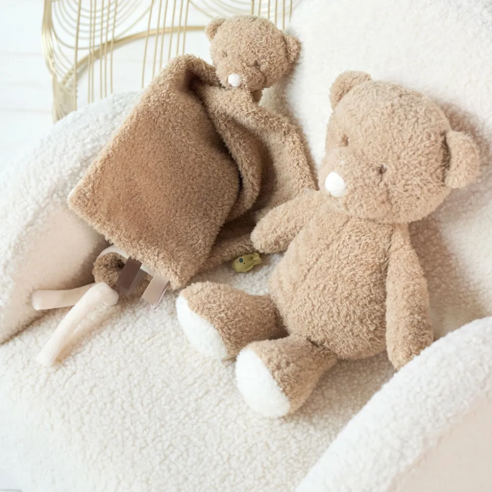 Peluche ours bouclette 30cm caramel teddy bouclette
