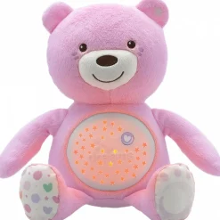 Peluche ourson projecteur first dream rose