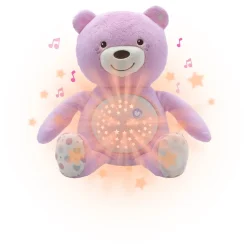 Peluche ourson projecteur first dream rose