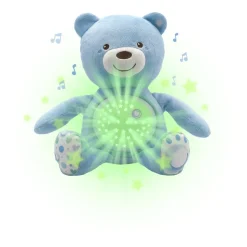 Peluche ourson projecteur first dream bleu