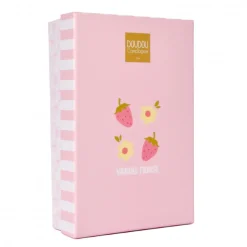 Peluche pantin lapin avec doudou 10 cm vanille fraise