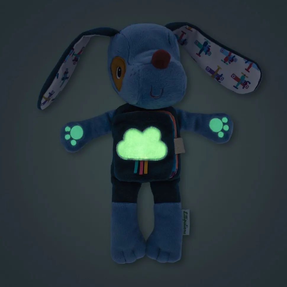 Peluche phosphorescente avec livre en tissu jules