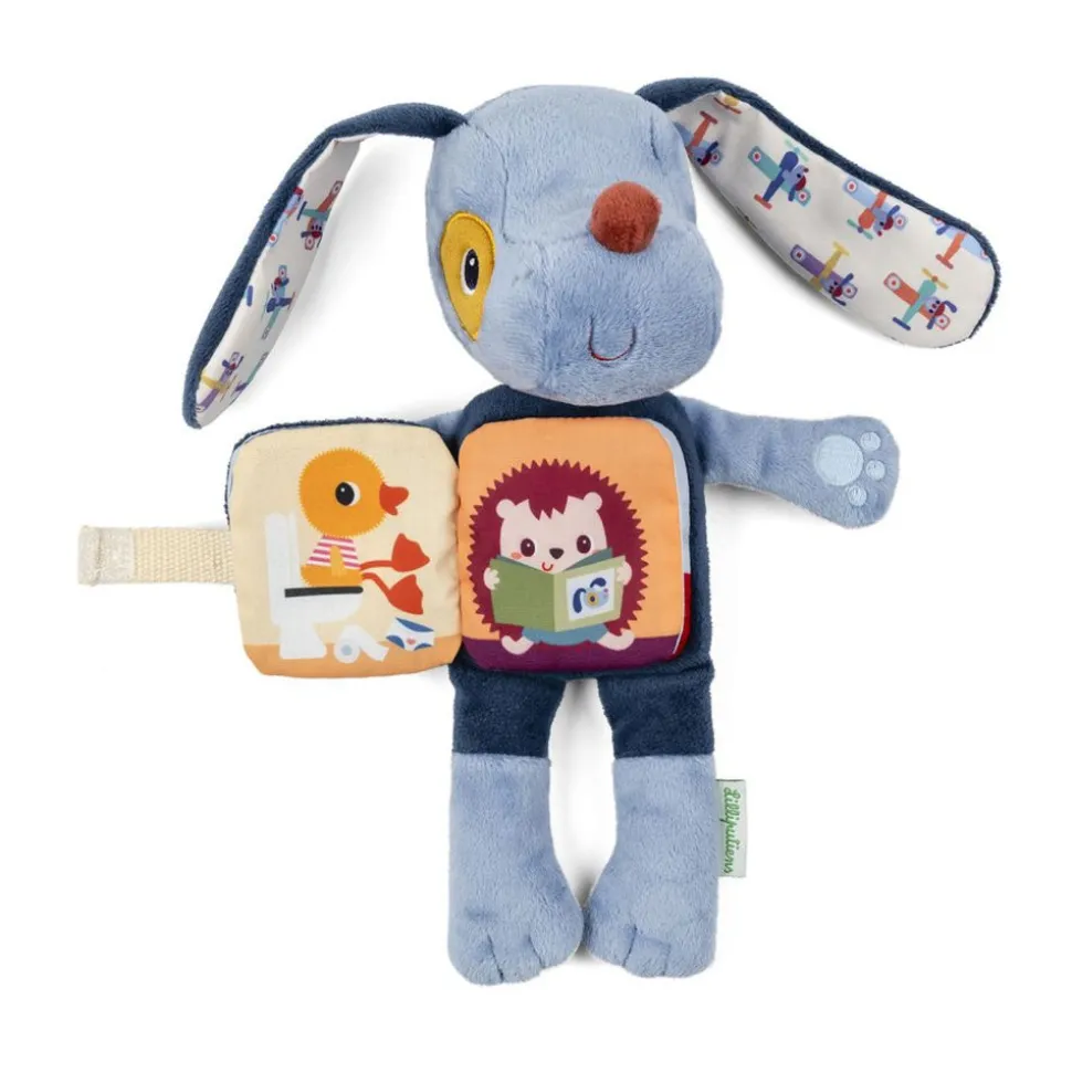 Peluche phosphorescente avec livre en tissu jules