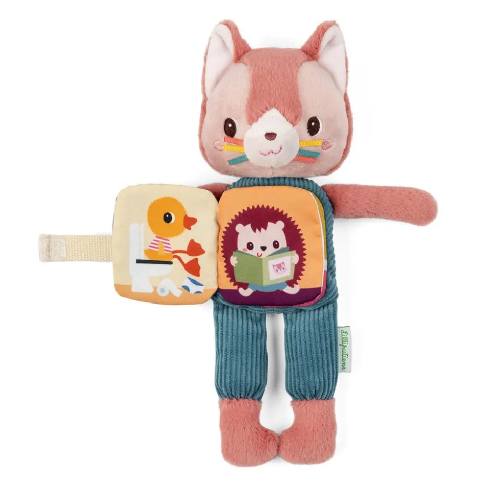 Peluche phosphorescente avec livre en tissu jeanne
