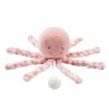 Peluche pieuvre musicale vieux rose et rose clair