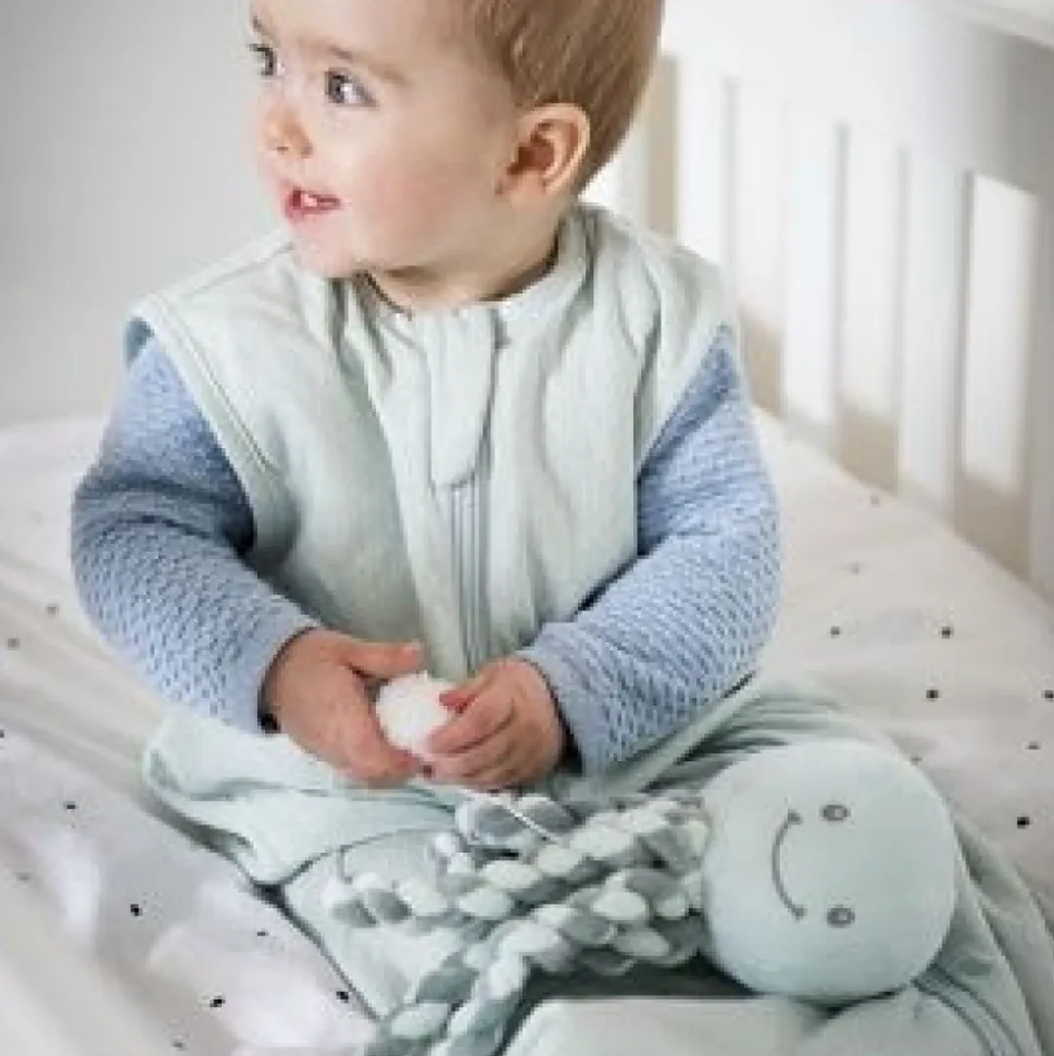 Peluche poulpe musical vert de gris - menthe
