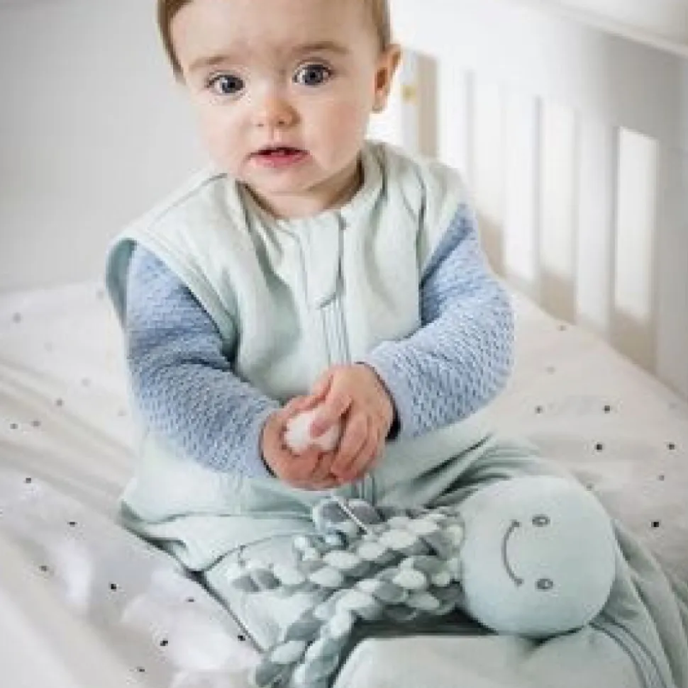 Peluche poulpe musical vert de gris - menthe