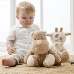 Peluche rhino bouclette 30cm caramel teddy bouclette