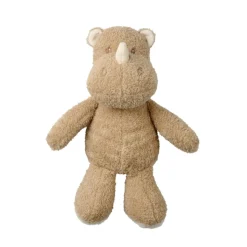 Peluche rhino bouclette 30cm caramel teddy bouclette
