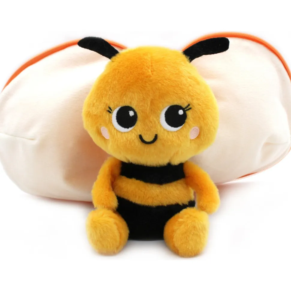 Peluche réversible flipetz abeille et clémentine