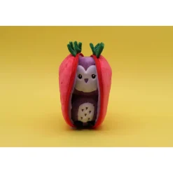 Peluche réversible flipetz chouette et fraise