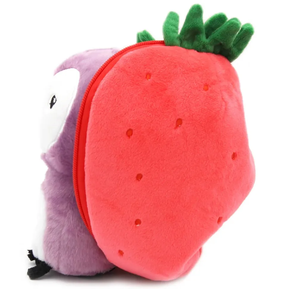 Peluche réversible flipetz chouette et fraise