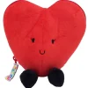 Peluche réversible flipetz coeur et fleur rouge coquelicot