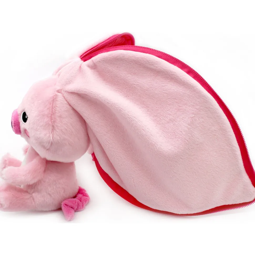 Peluche réversible flipetz cochon et radis