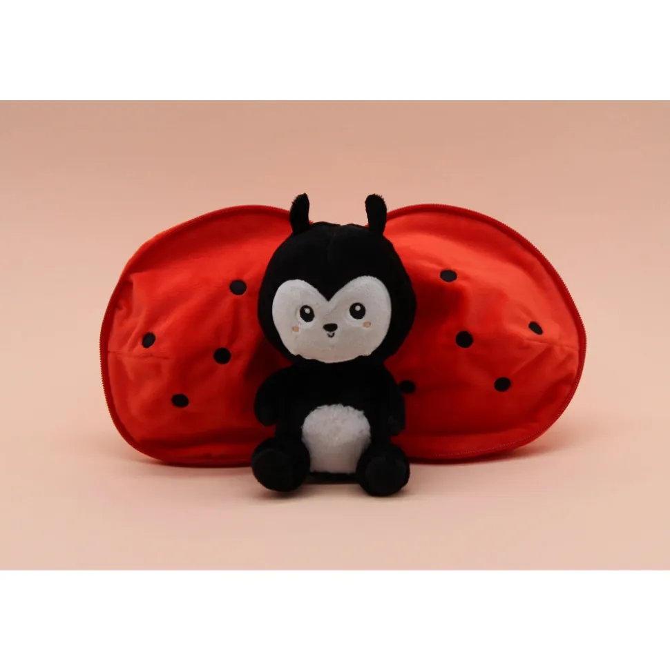 Peluche réversible flipetz coccinelle et tomate