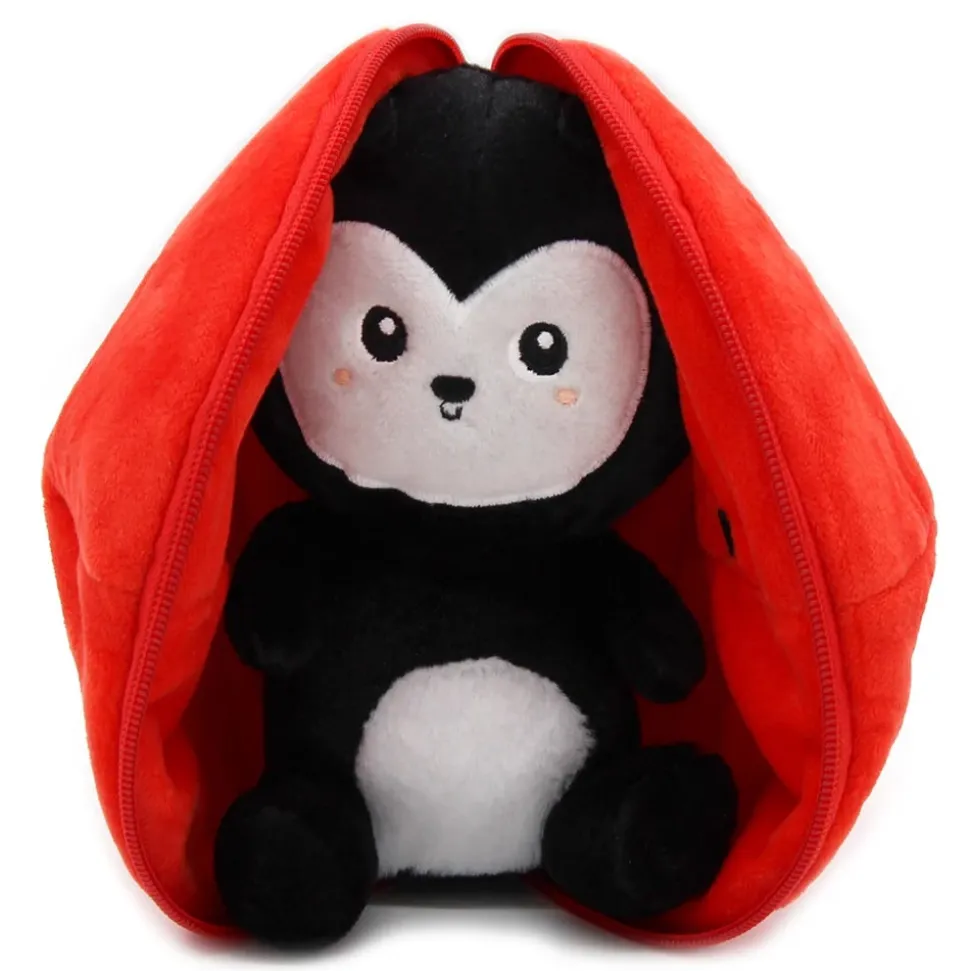Peluche réversible flipetz coccinelle et tomate