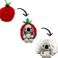 Peluche réversible flipetz koala & framboise