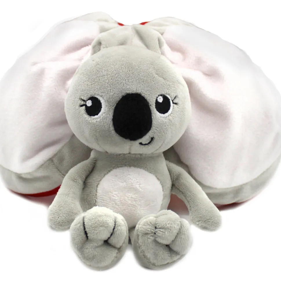 Peluche réversible flipetz koala & framboise