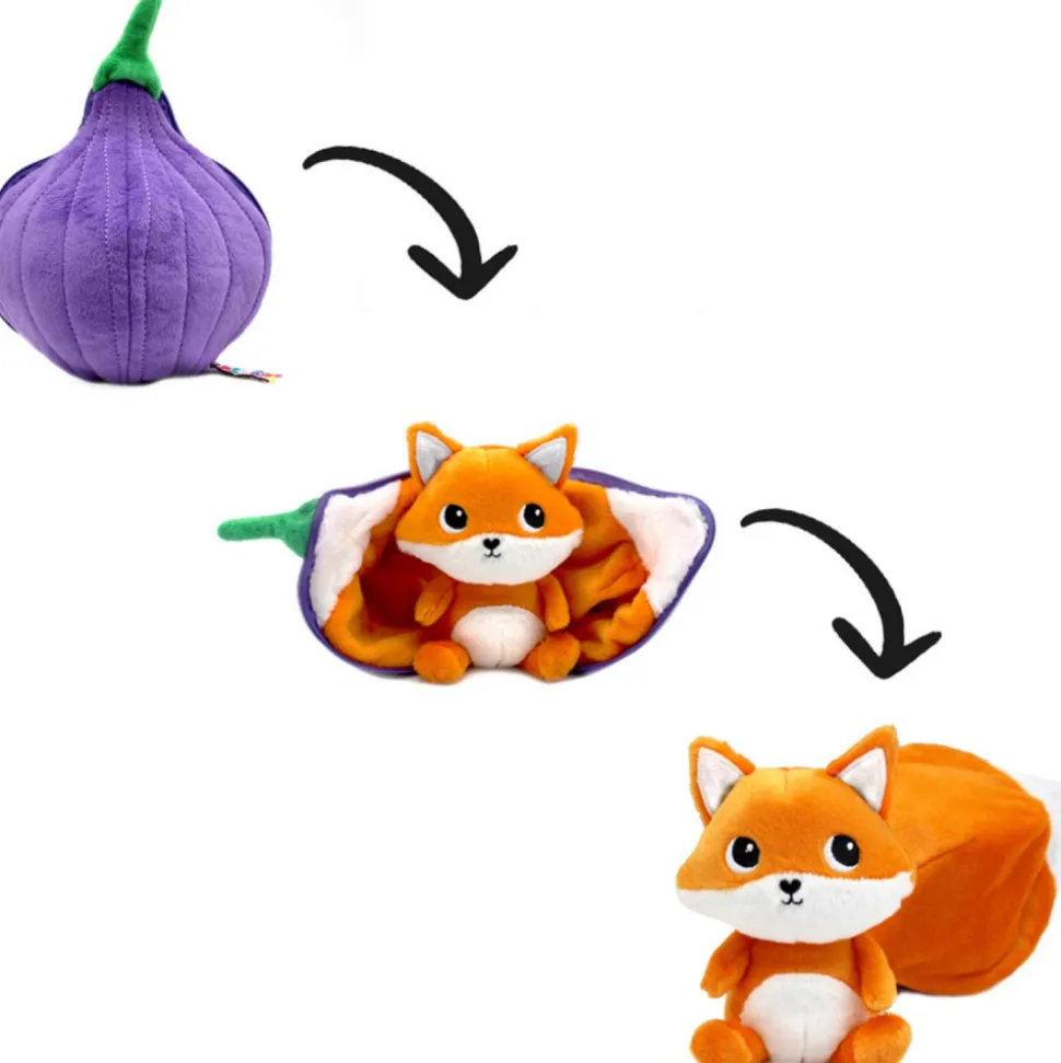 Peluche réversible flipetz renard & figue