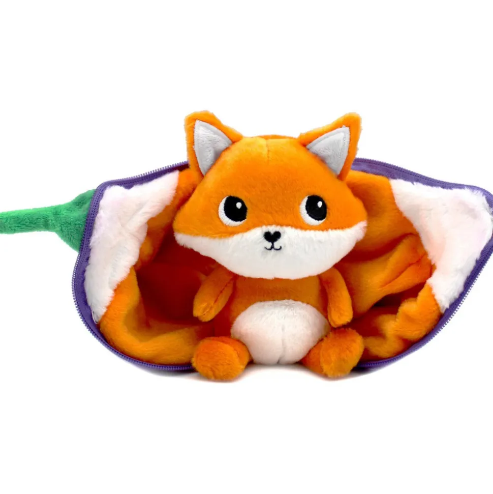 Peluche réversible flipetz renard & figue