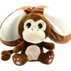Peluche réversible flipetz singe et noix de coco