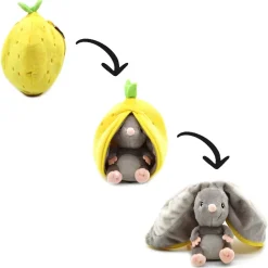Peluche réversible flipetz souris et citron