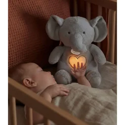 Peluche sonore et lumineuse respi'rêves elephant