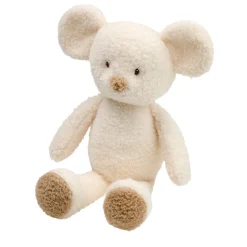 Peluche souris bouclette 30cm écruteddy bouclette