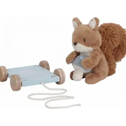Peluche à tirer écureuil fsc - forest friends