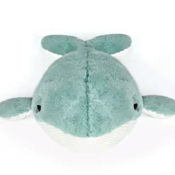 Peluche ultra douce balaine 52 cm bleu/blanc