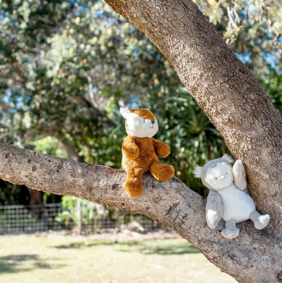 Peluche ultra douce renard 40 cm -cuivré