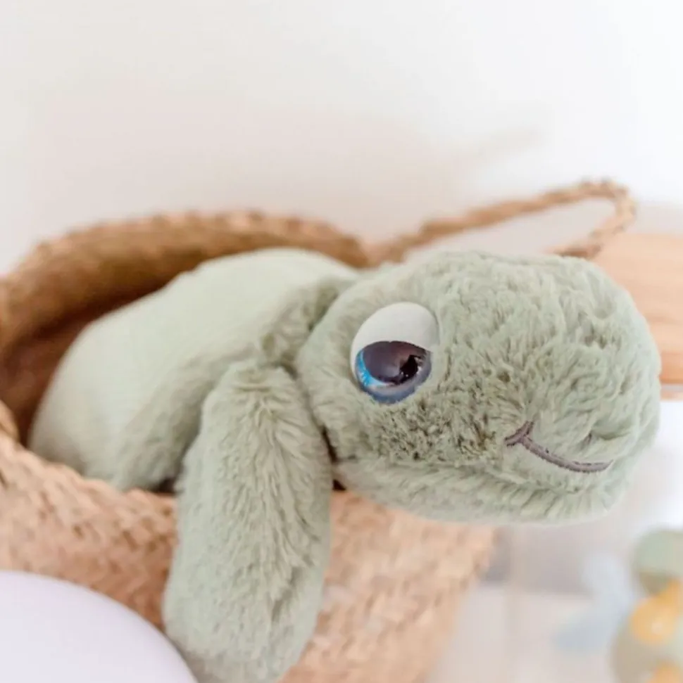 Peluche ultra douce tortue 33 cm - sauge